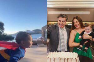 Claudia Raia mostrou o momento com o filho