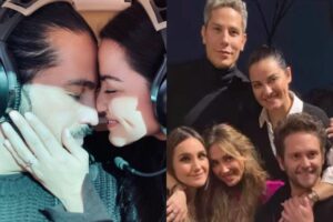 Maite Perroni no anúncio da gravidez