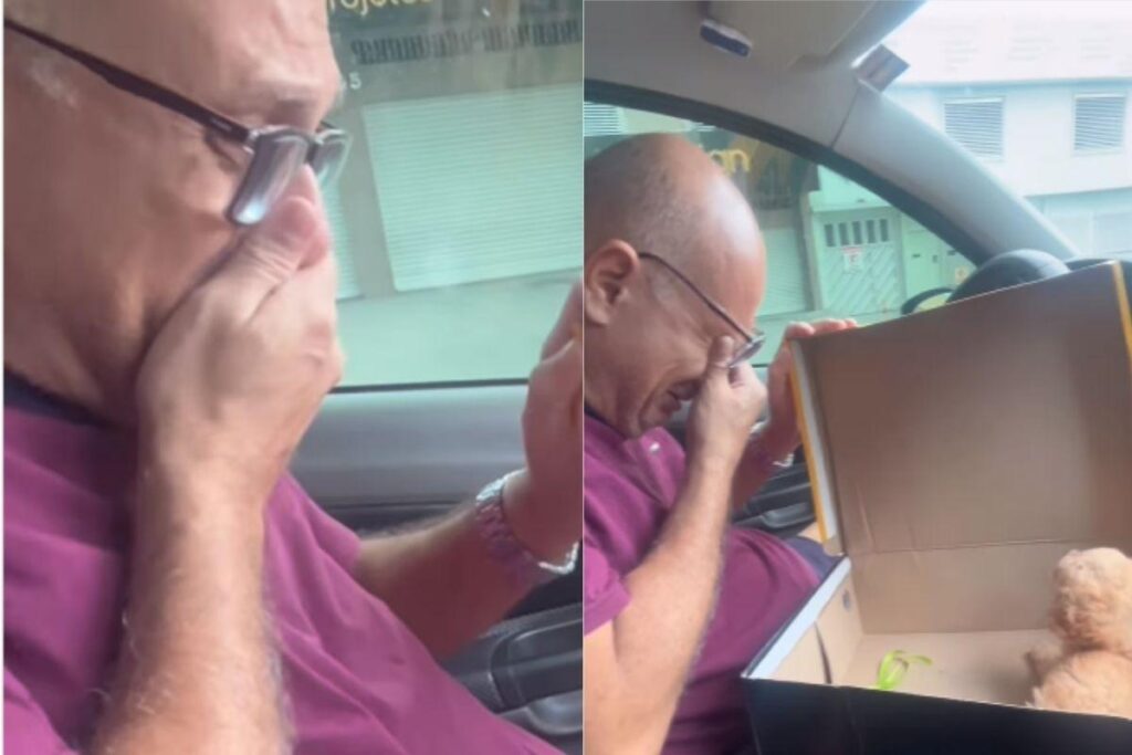 Romulo Lins ganhou um presente especial de Dia dos Pais da filha