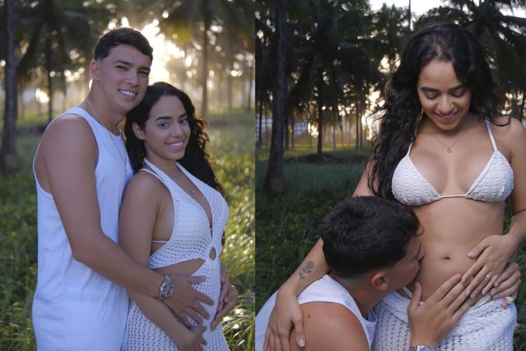 Mirella e Zinho momentos antes do chá revelação