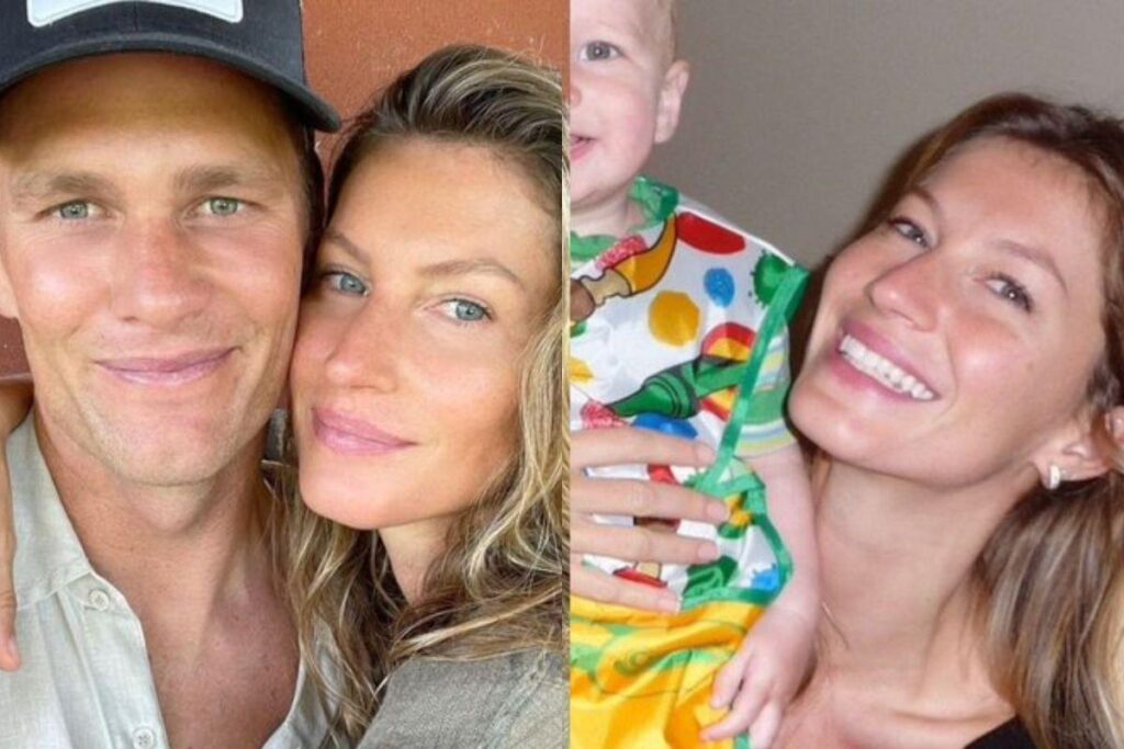 Gisele Bündchen e Jack ainda na infância