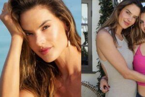Alessandra Ambrósio apareceu com a filha