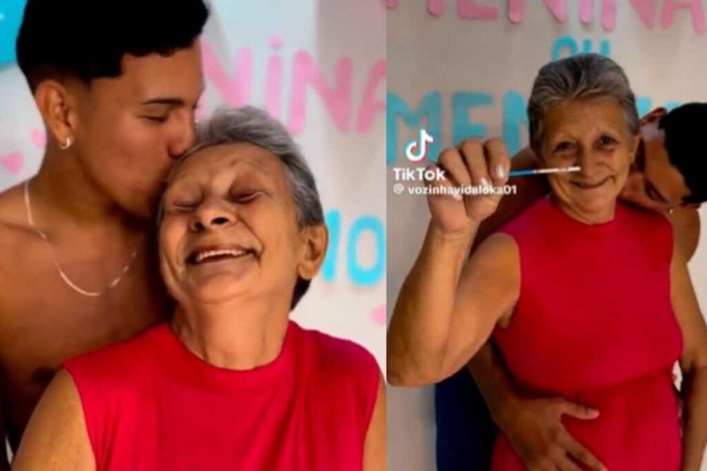Idosa faz chá revelação com namorado de 21 anos