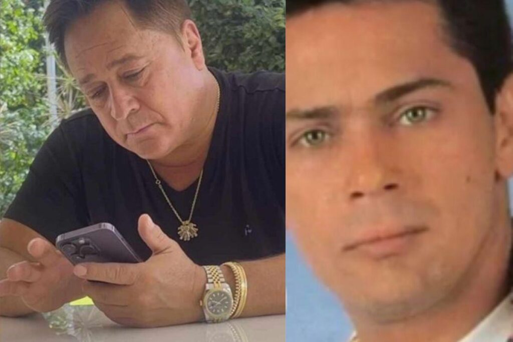 Leonardo e família durante a festa da neta