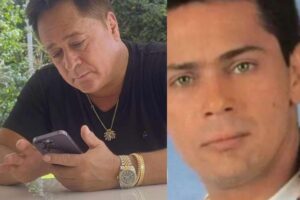 Leonardo e família durante a festa da neta