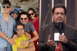 Faustão ao lado da família