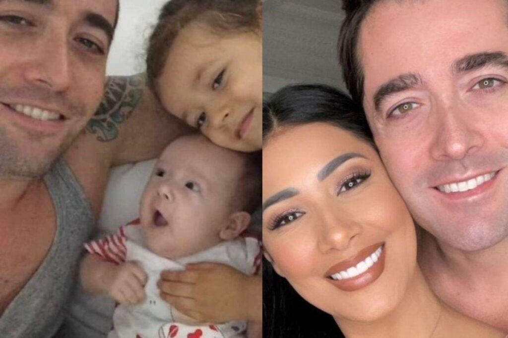 Vicente Escrig e Simaria ao lado dos filhos