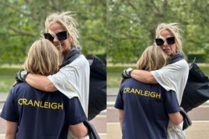 Adriane Galisteu e o marido posaram ao lado do filho para a festa de aniversário