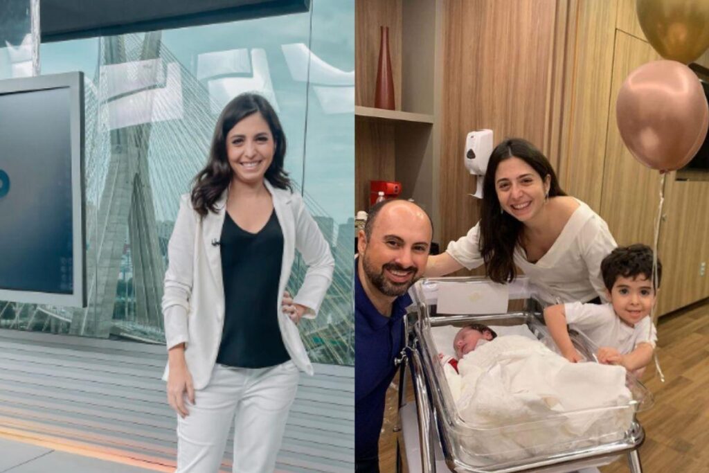 Cinthia esteve há poucos dias nos estudios do jornal onde trabalha