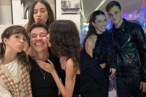 A família do apresentador Rodrigo Faro e ele estiveram presentes nos três primeiros dias do festival musical The Town