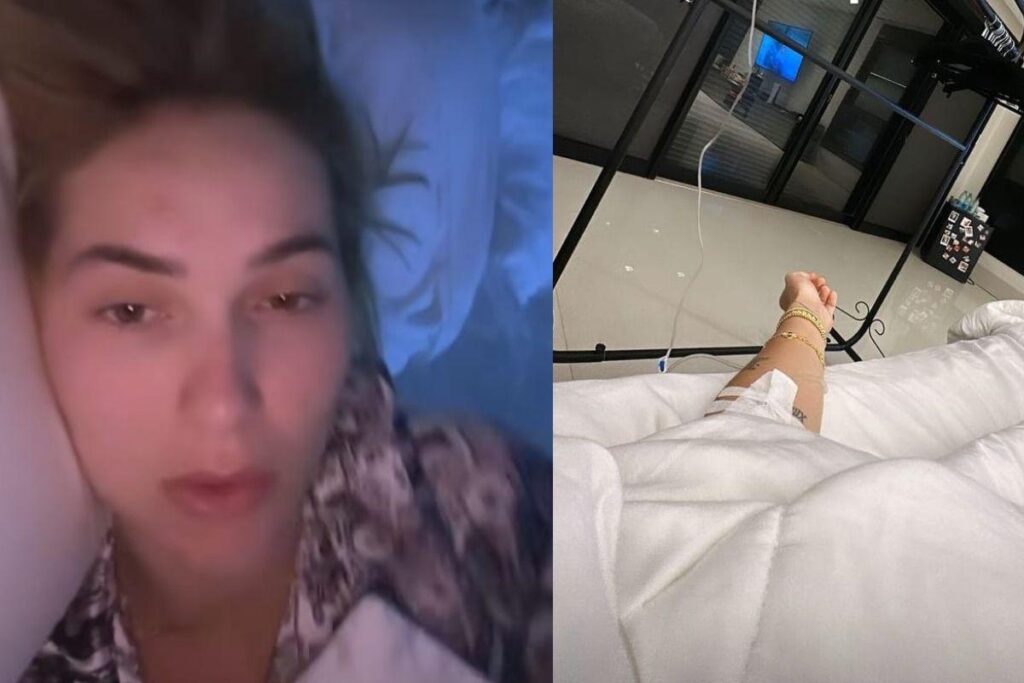 Virginia mostrou que precisou receber soro