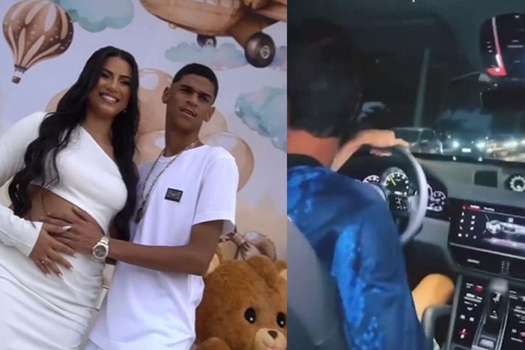 A namorada de Luva filmou o momento do susto