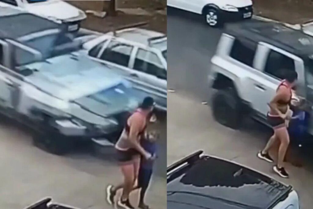 Mãe e filho escapam de acidente