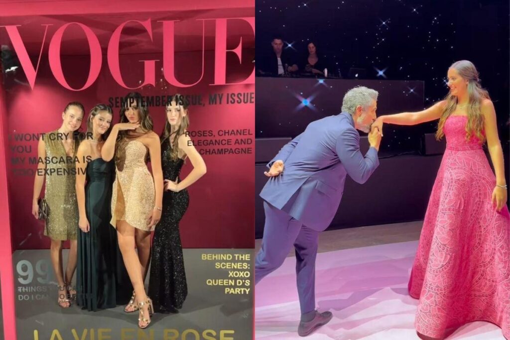 Marcos Mion dançou valsa com a filha