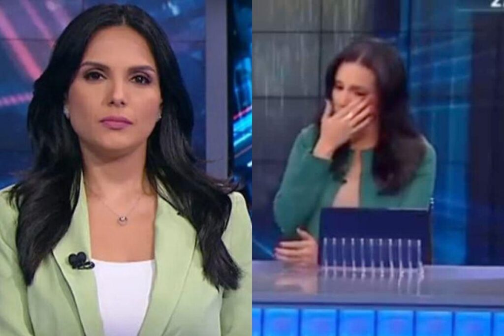 Âncora do SBT se emociona com reportagem ao vivo