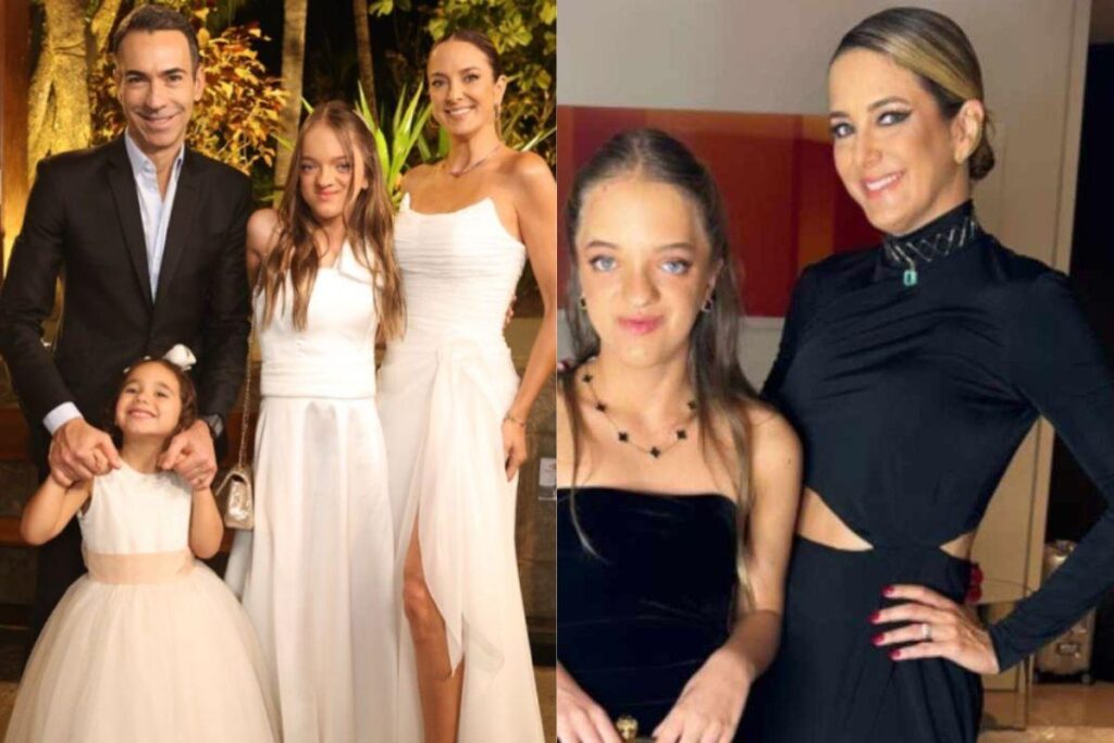 As duas escolheram vestidos semelhantes