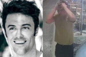 A reação de Bruno De Luca ao ver o amigo ser atropelado foi registrada por câmeras de segurança do local