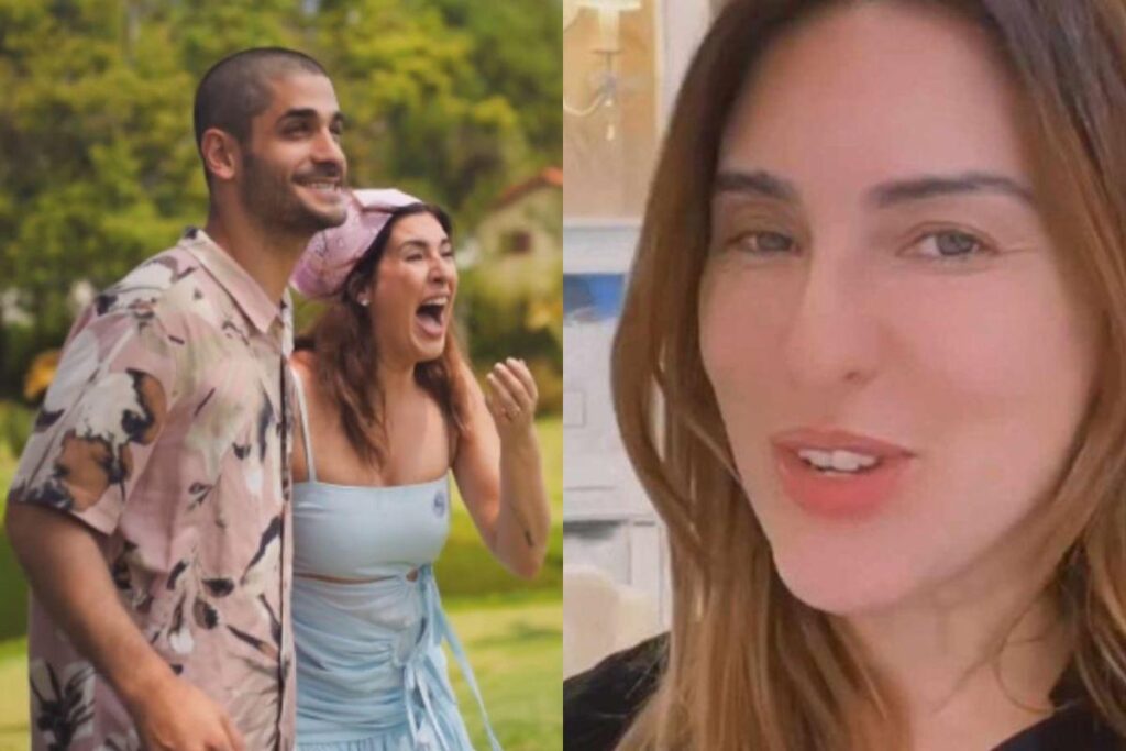 Fernanda Paes Leme e Victor Sampaio estão namorando desde janeiro de 2021, e noivos desde maio de 2022