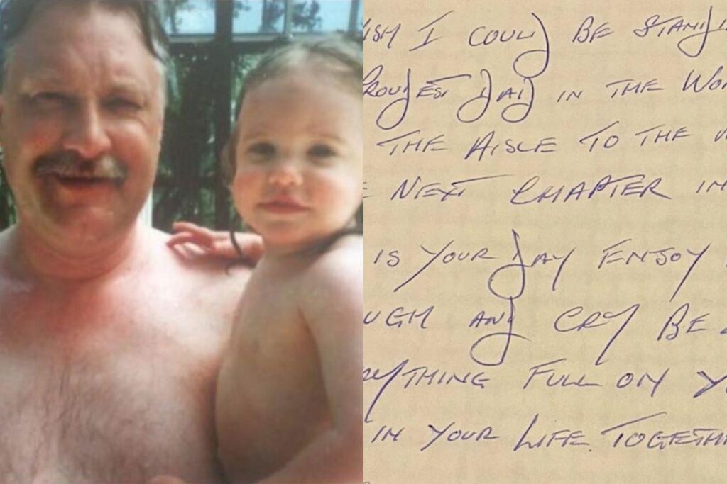 A mãe da noiva leu a carta que o pai deixou antes de morrer, para que fosse entregue apenas no dia de seu casamento