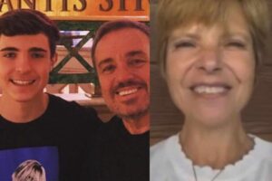 Gugu Liberato ao lado de Rose Miriam e dos filhos