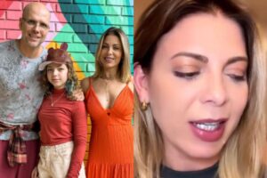 Sheila Mello ao lado de Xuxa e de Brenda