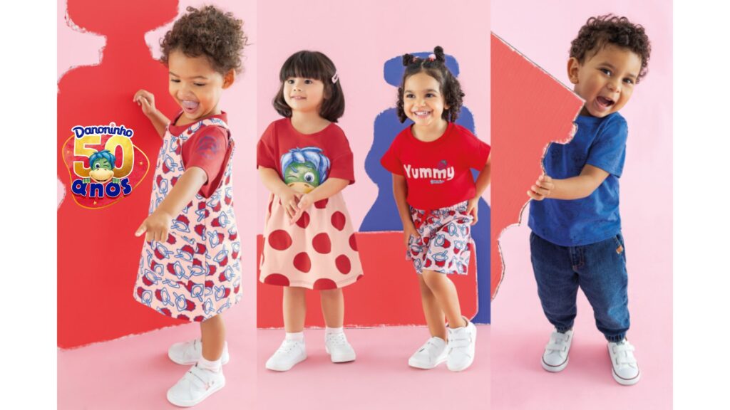 Danoninho e Malwee Kids se uniram e lançaram uma coleção de roupas infantis