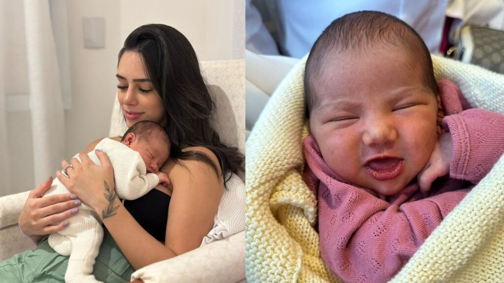 Bruna Biancardi comemora 1 mês de vida de Mavie, fruto de seu relacionamento com o jogador Neymar Jr.