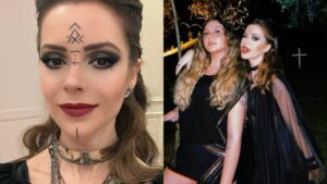 Sandy aparece em festa e ex-marido comenta em foto