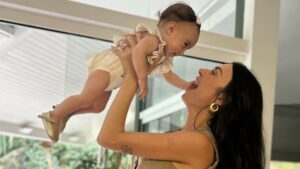 Tereza, filha mais nova de Thaila está comemorando 7 meses