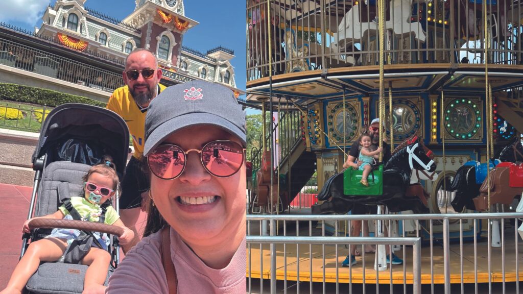 A Alice amou o carrossel de dois andares da Legoland