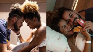 Jeniffer Nascimento exibe registros inéditos de trabalho de parto de Lara, sua 1ª filha e se declara para Jean Amorim, marido e pai da bebê