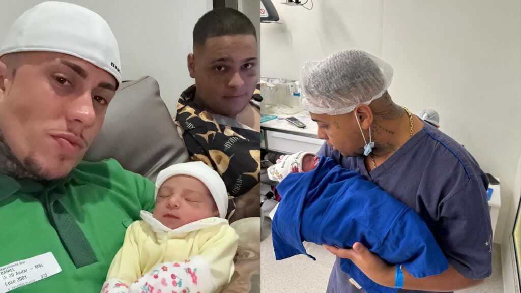 MC Daniel dá patinete e bicicleta para afilhada recém-nascida, filha de MC Ryan SP