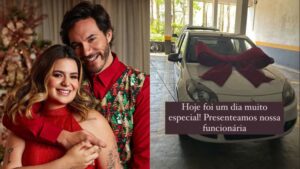 Viih Tube e Eliezer surpreendem funcionárias com presentes inusitados