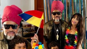 Carlinhos Brown e o filho