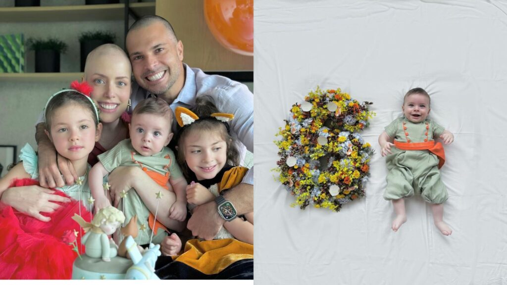 Fabiana Justus comemora mesversário do filho