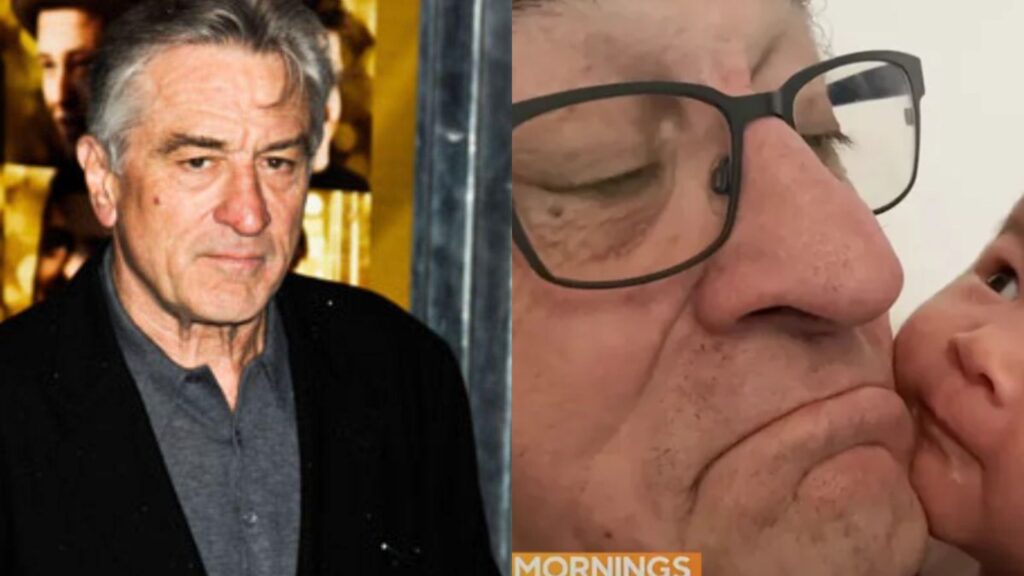 Robert posou sorridente com a filha