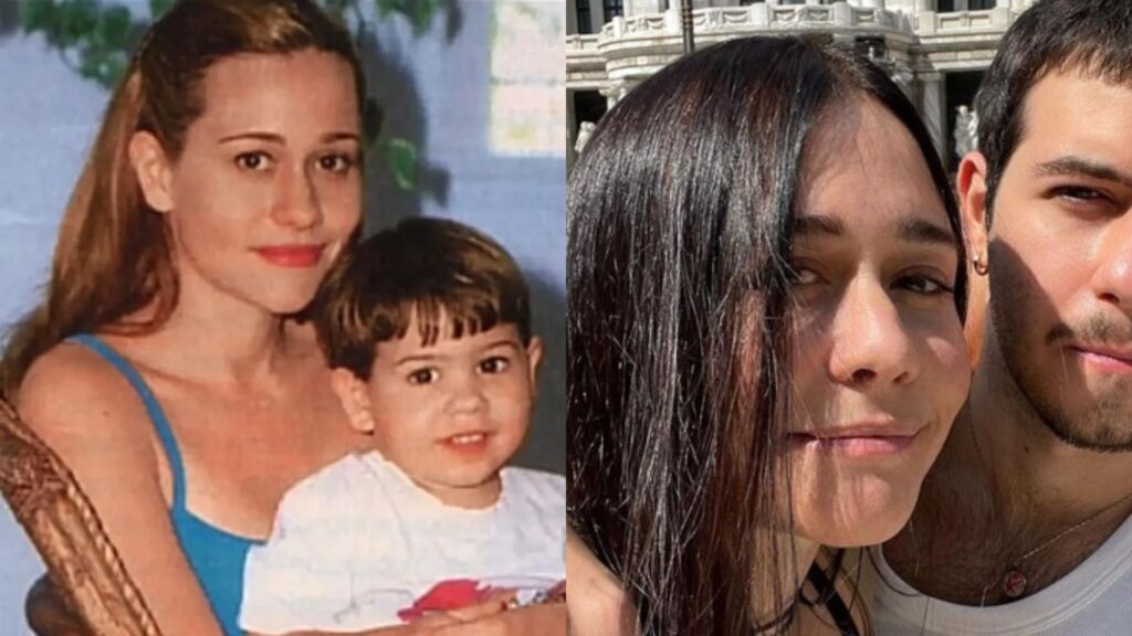 Alessandra Negrini e o filho