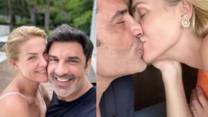 Ana Hickmann apareceu usando um anel