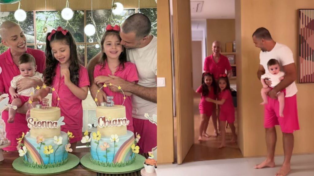 Fabiana Justus é mãe das gêmeas