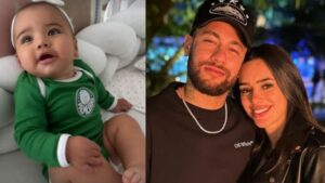 Filha de Bruna Biancardi e Neymar usa roupa do Palmeiras em foto