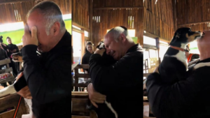 Homem reencontra cachorrinha