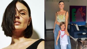 Isis Valverde e seu filho Rael