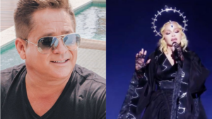 Montagem de Madonna e cantor Leonardo