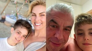 Ana Hickmann, Alexandre Correa e filho