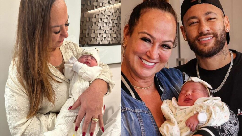 Nadine escreveu a mesma legenda para as duas netas