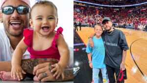 Neymar, Mavie e Davi Lucca