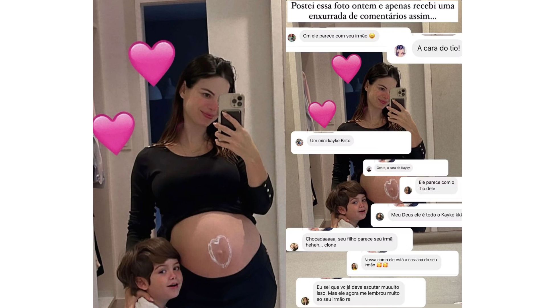 Sthefany Brito e seu filho