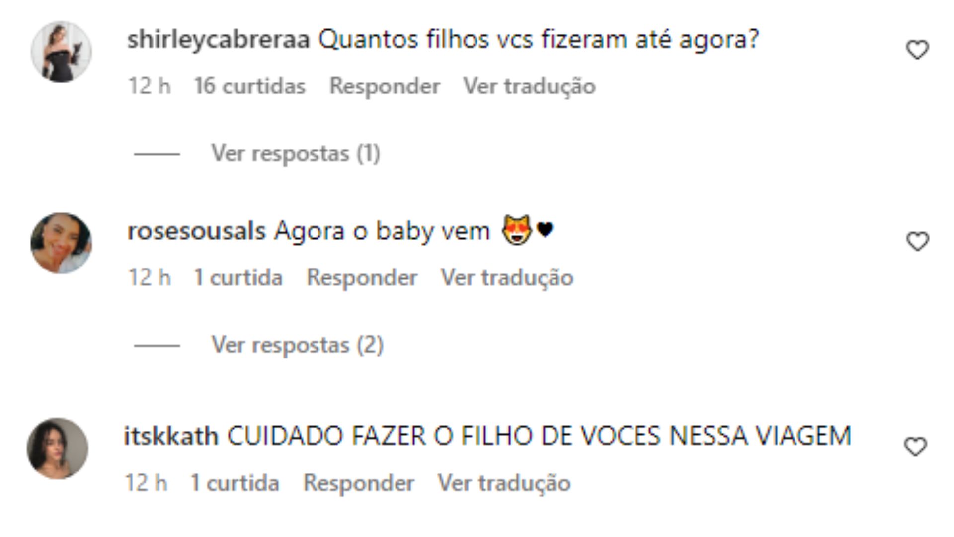 Comentários sobre filhos de Luan Santana e Jade Magalhães