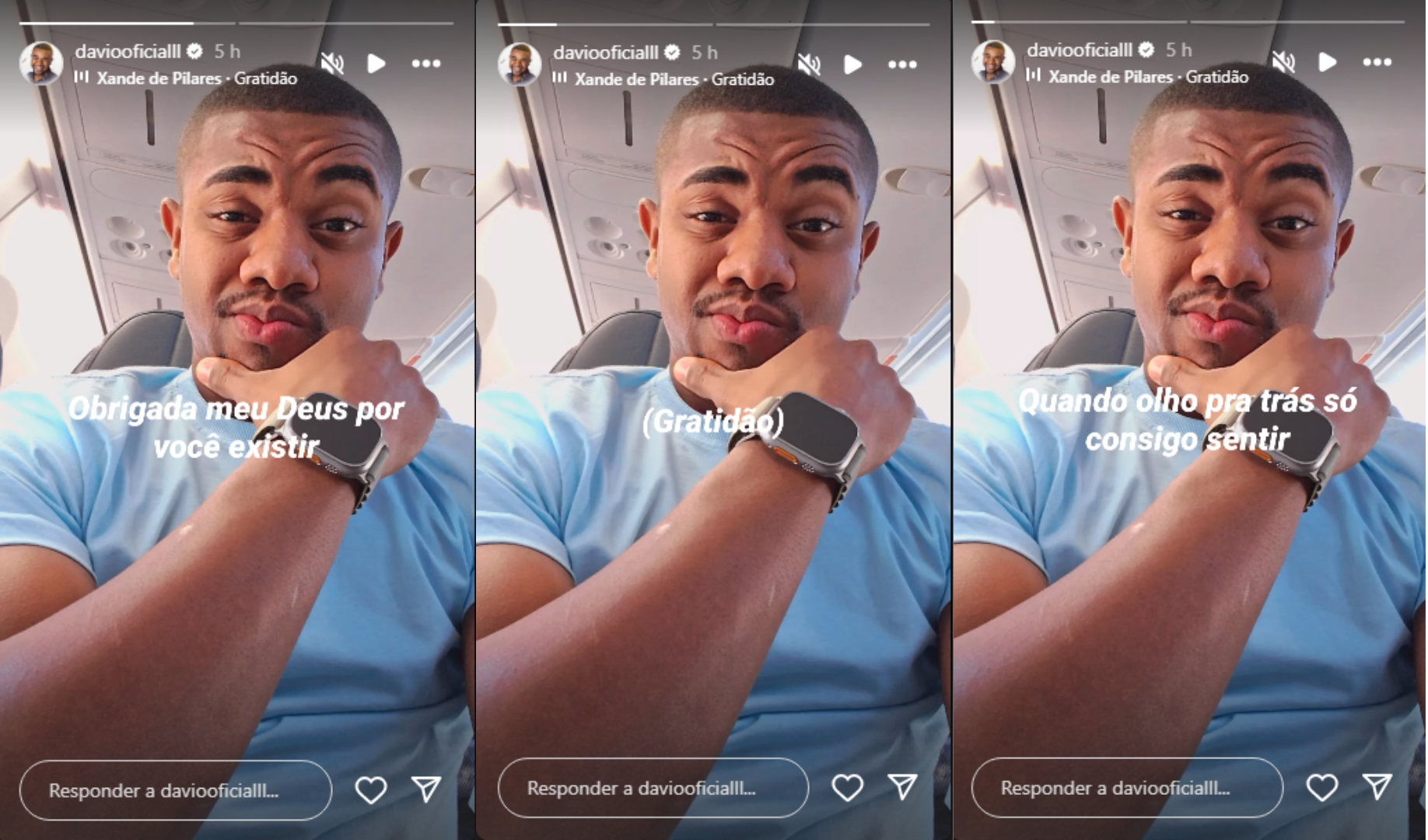 Selfie Davi no avi&atilde;o