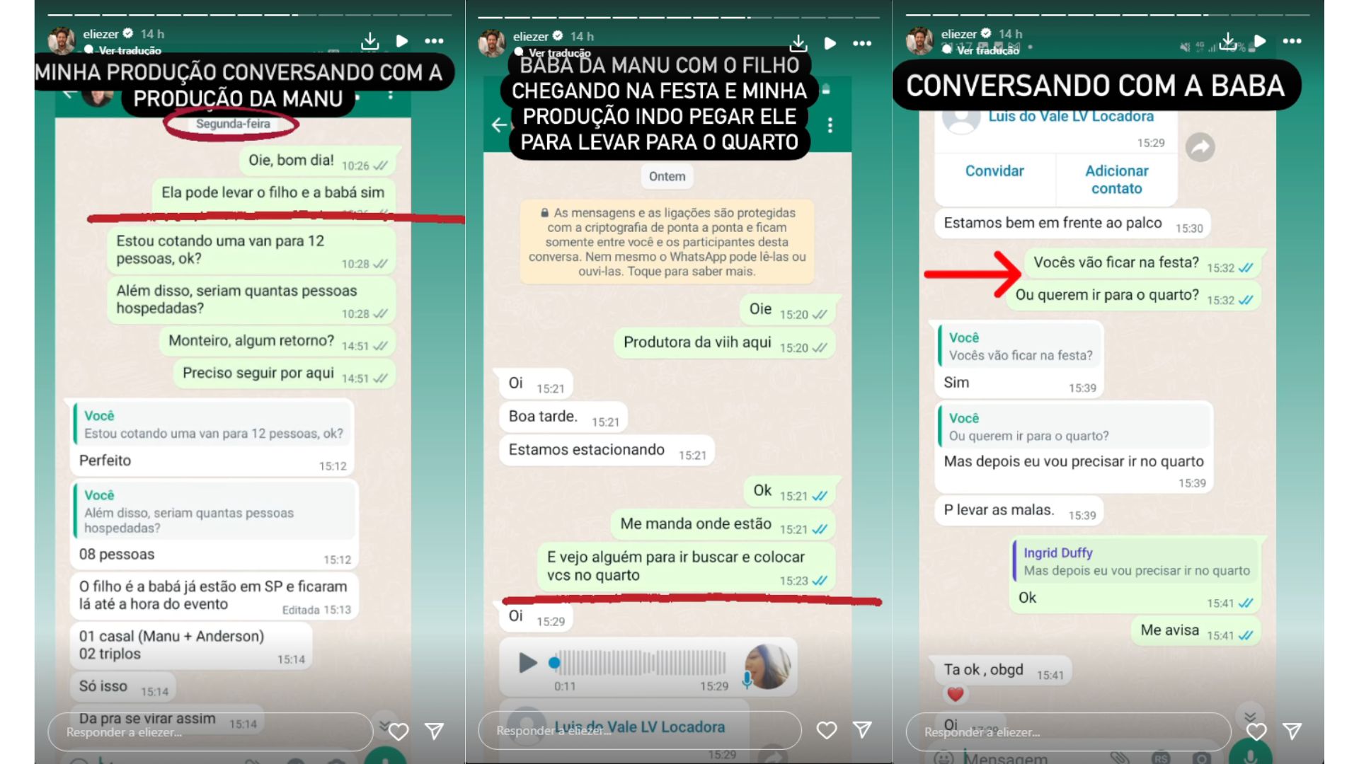 Eliezer mostra prints ap&oacute;s live de Manu Bahtid&atilde;o